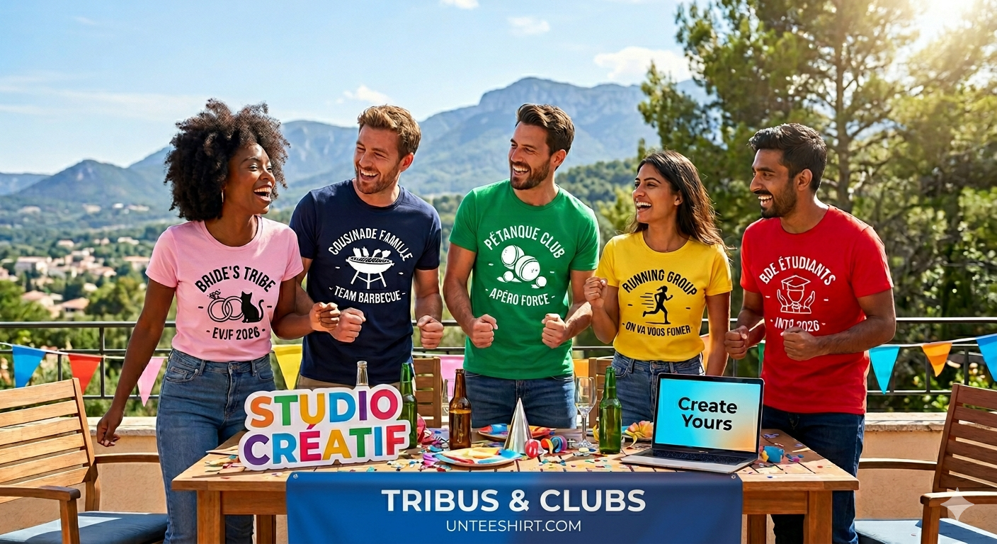 T-shirt personnalisé groupe et cohésion d'équipe 2026